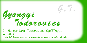 gyongyi todorovics business card